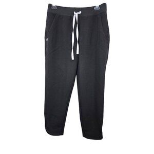 Figs Black Jogger-Style Scrub Grunge Goth Whimsy Pants Drawstring Waist Size S/P